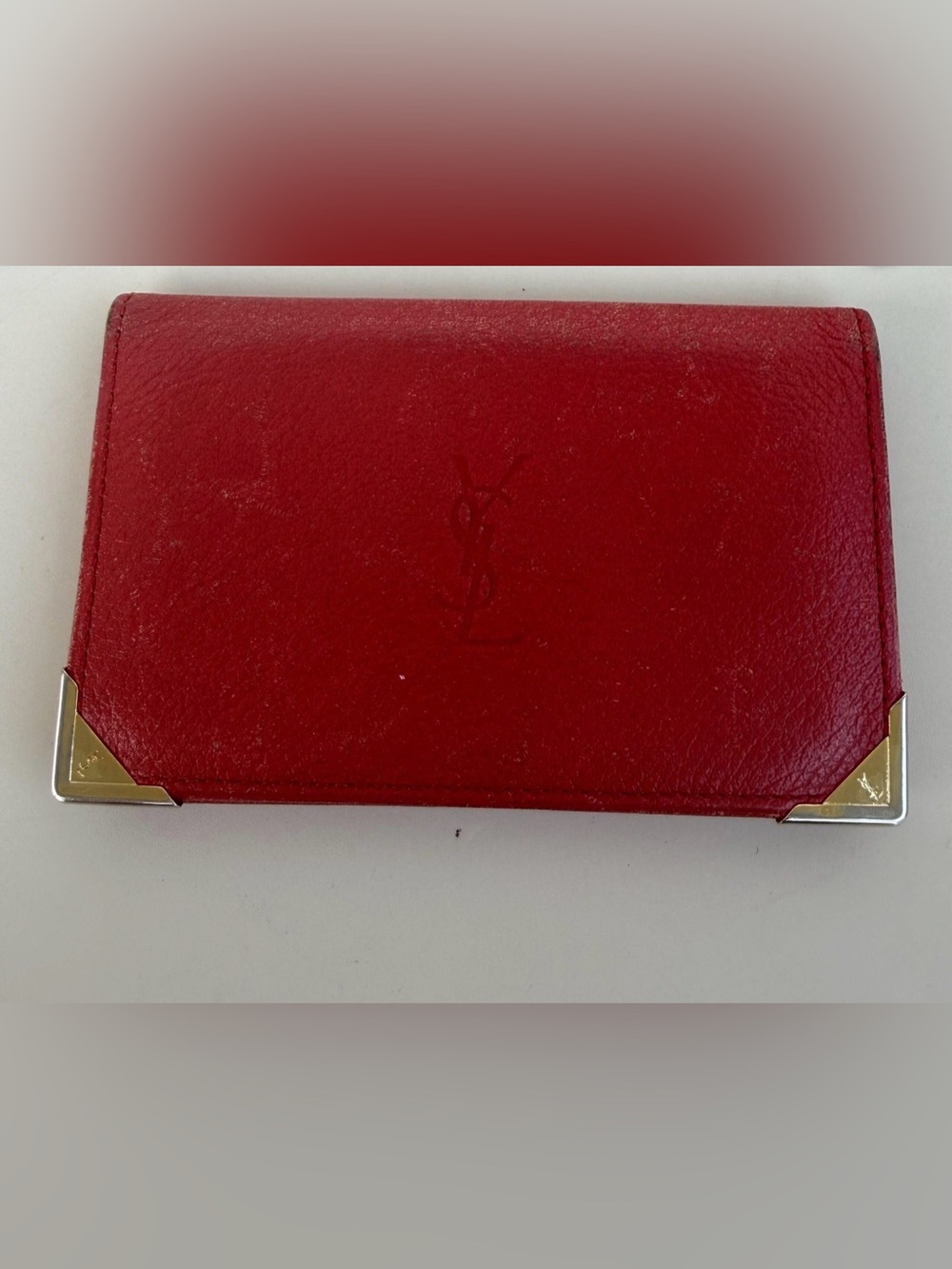 Yves Saint Laurent Cassandre Matelassé Red Card Case